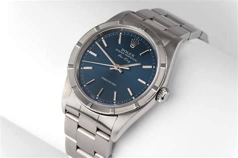 rolex air king engine turned bezel